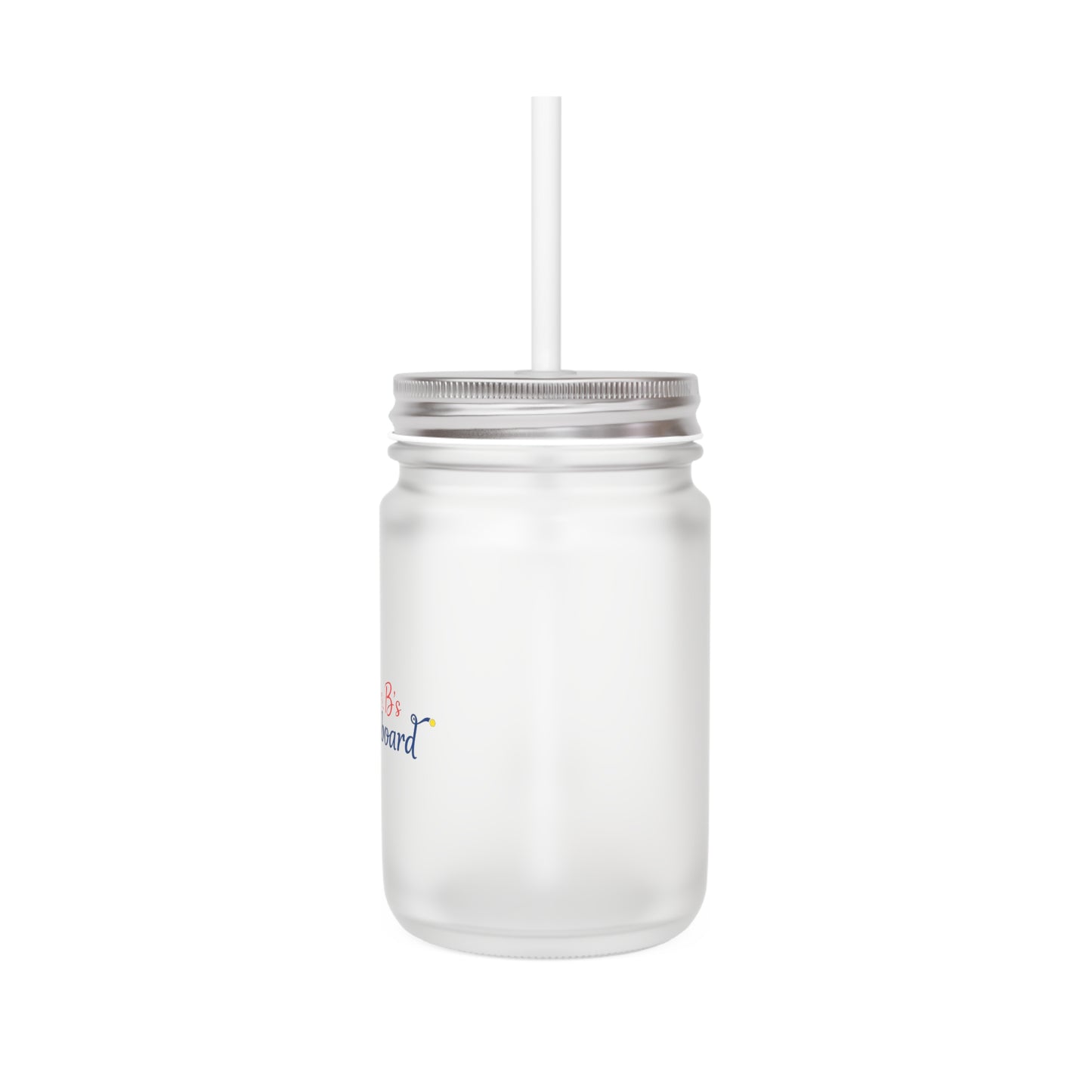 Mason Jar w/ Lid & Straw