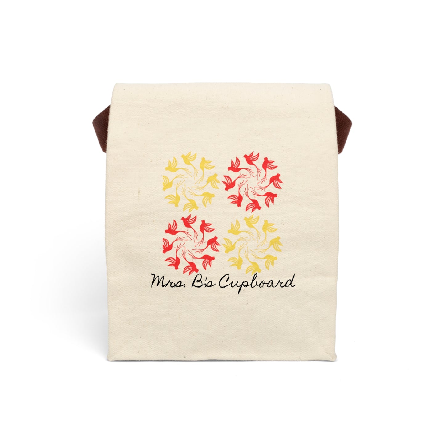 Canvas Lunch Bag — Finch Pattern