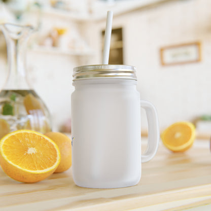 Mason Jar w/ Lid & Straw