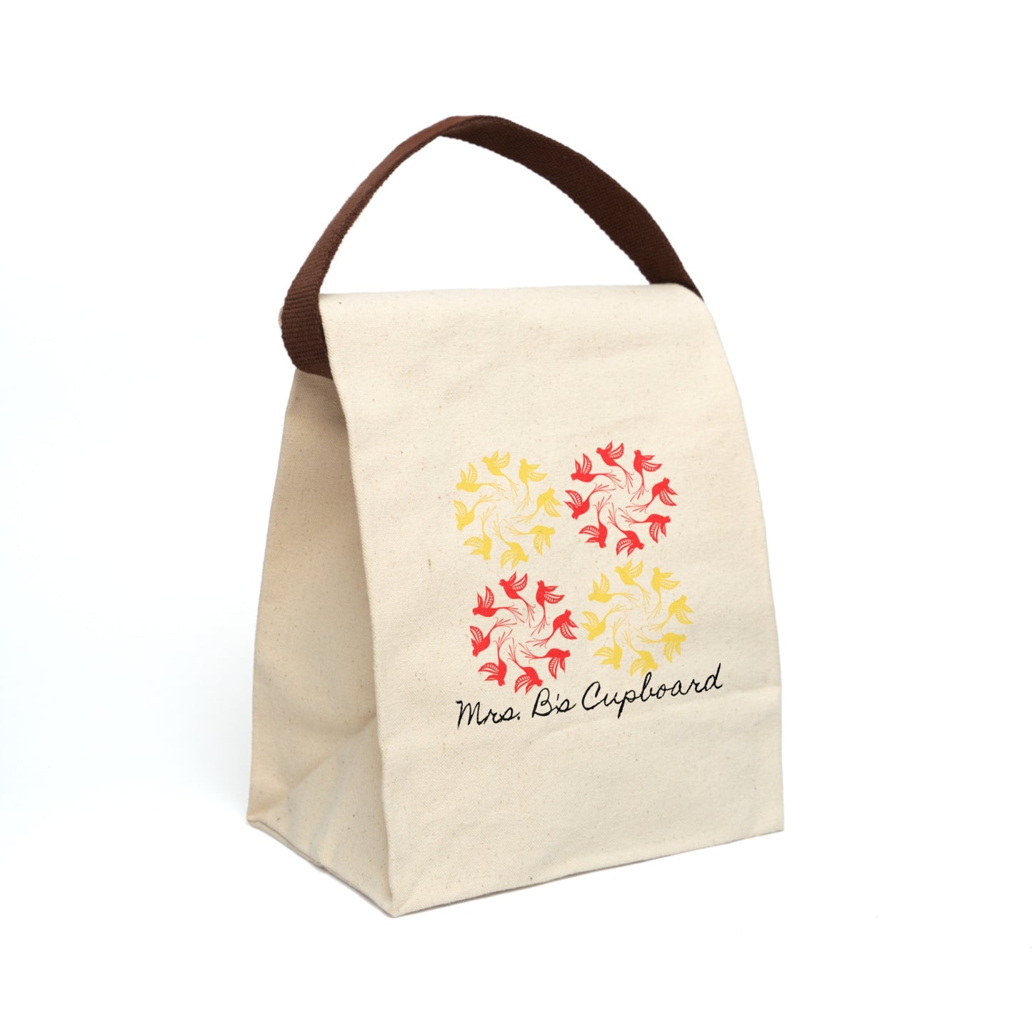 Canvas Lunch Bag — Finch Pattern