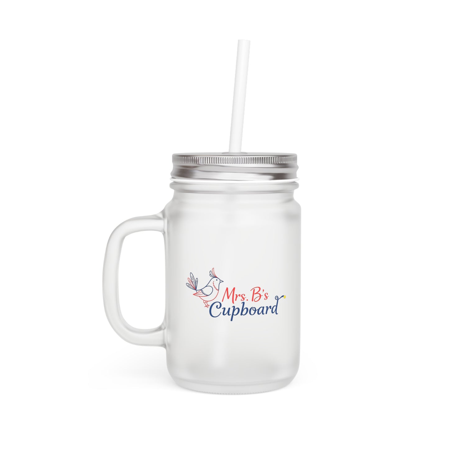 Mason Jar w/ Lid & Straw