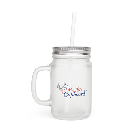 Mason Jar w/ Lid & Straw